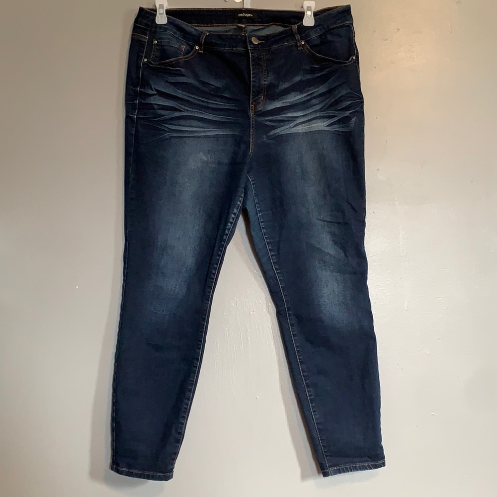 Refuge Dark Wash Skinny Jean - Plus Size